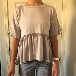 Pale purple top baby doll shirt